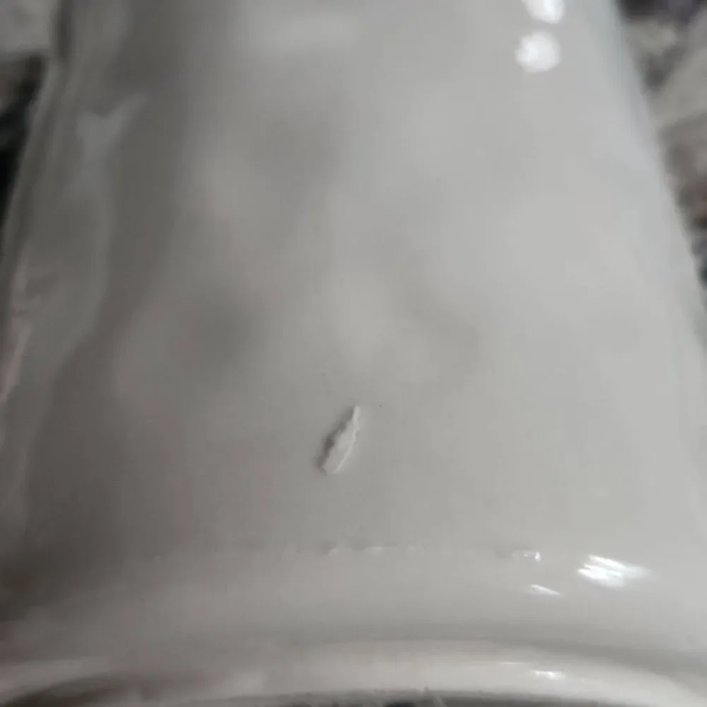 Rae Dunn White Black Ceramic Lidded Flour Canister Jar